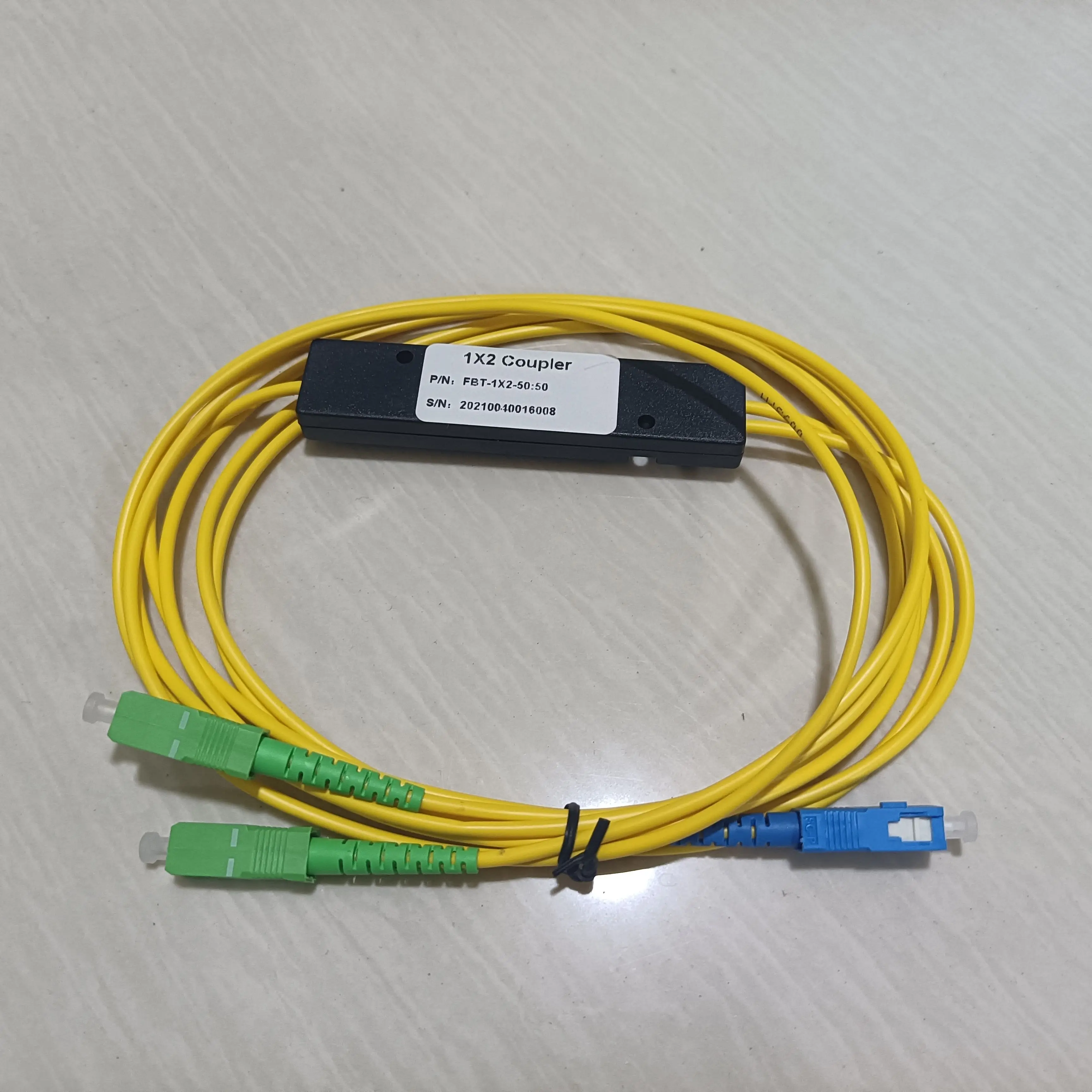 20pcs/lot 1X2 SC/UPC SC/APC PLC Singlemode Fiber Optical Splitter FTTH PLC Fabrica Esse Splitter Box SM PLC 1x2 SC/UPC SC/APC