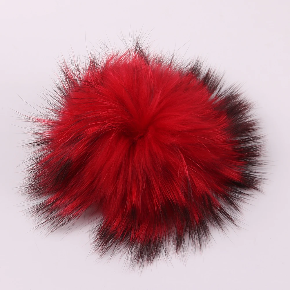DIY 15 см помпоны из натурального меха енота меховые шарики для вязаных шапок
