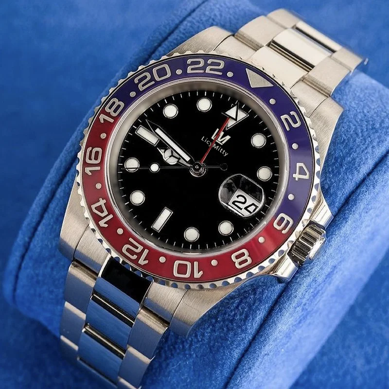 

Greenwich GMT-Master II Functional Mens Mechanical Watch top AAA watch brand luxury special offer Stainless Steel