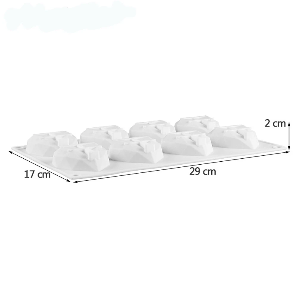 

DIY 8-hole Diamond Love Food Grade Silicone Candy Chocolate Cake Mold Non-stick Dessert Pastry Mold Home Bakeware Kitchen Tools