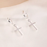 european and american hot sale simple small cross earrings with alloy jewelry for femal etemperamental wild earrings for women
