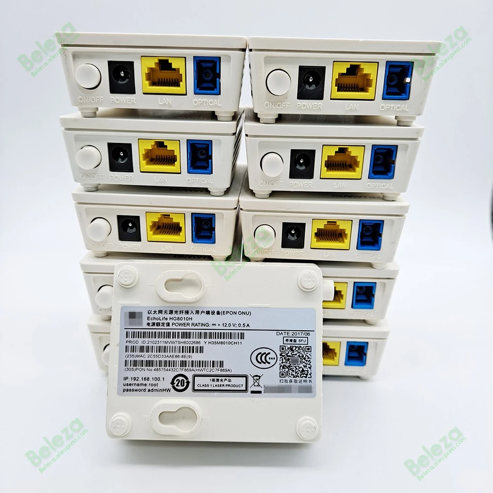 Бесплатная доставка 10 шт. б/у Epon ONU HG8010H ftth оптоволоконный маршрутизатор ont 1GE с