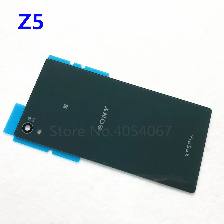 Z5 green Для Sony Xperia Z5 E6603 E6633 E6653 E6683 Задняя стеклянная крышка батарейного отсека Замена стеклянного корпуса+ NFC антенна - Цвет: Z5 green