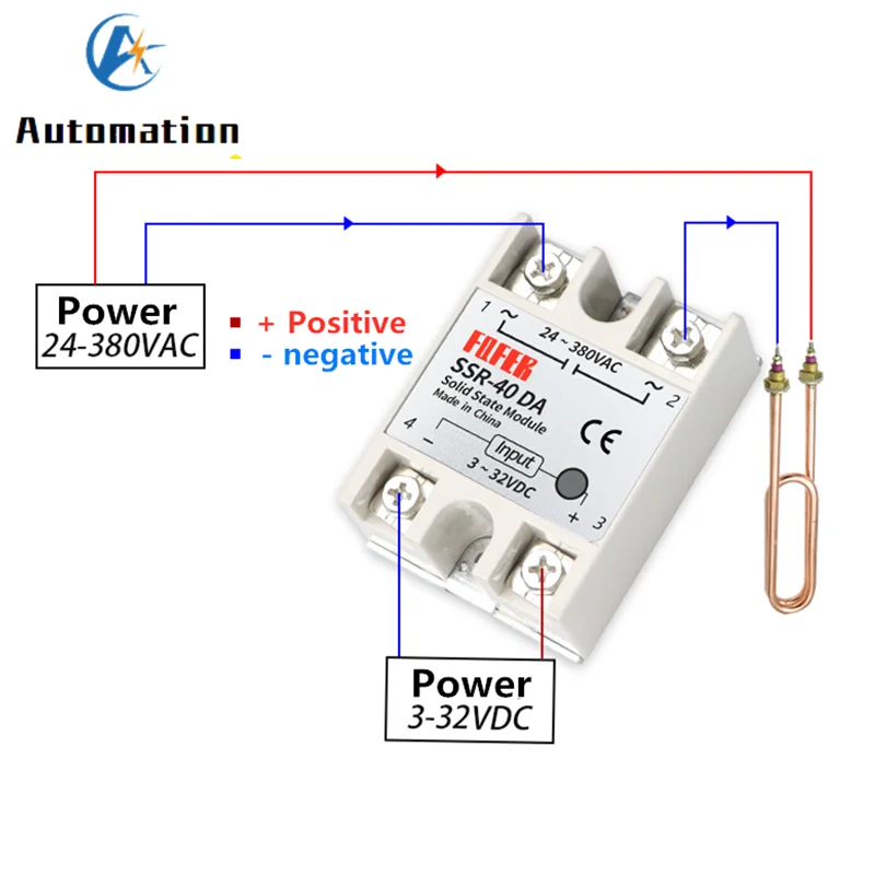 1pcs SSR-40DA 10DA 25DA 40DA 50DA 60DA 70DA 80DA 100DA Solid State Relay Module 3-32V DC Input 24-380VAC 10A-100A | Обустройство дома