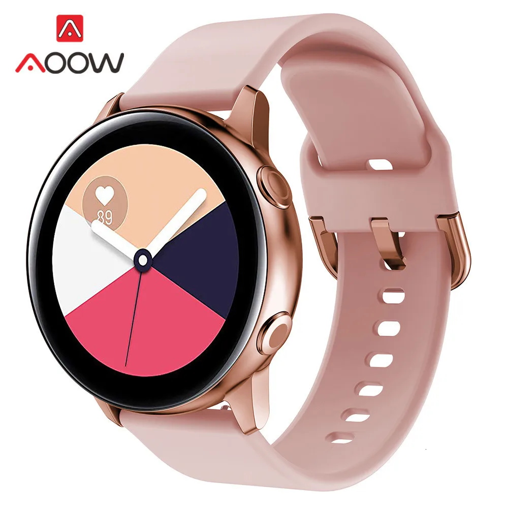 20 мм силиконовый ремешок для часов для samsung Galaxy Watch Active 42 мм Garmin Huami Amazfit bip huawei сменный Браслет