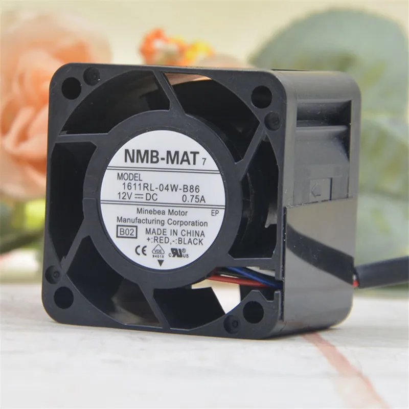 

NMB-MAT 12V 0.75A 1611RL-04W-B86 4028 40MM 4CM 40 * 40 * 28 mm 1U 2U server fan Big power Cooling fan 4pin