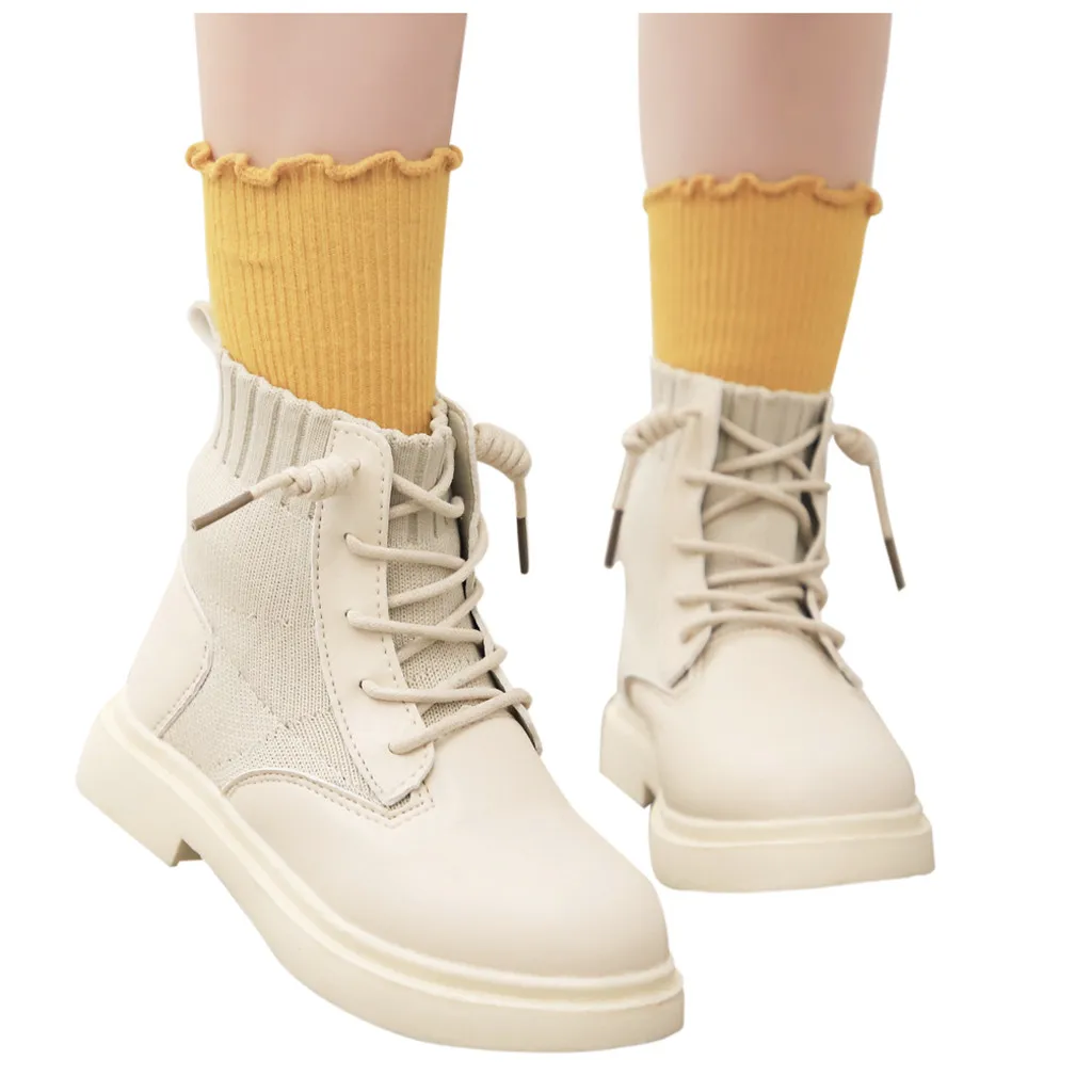 Детские ботинки зимние короткие ботиночки для мальчиков и девочек Теплая обувь в