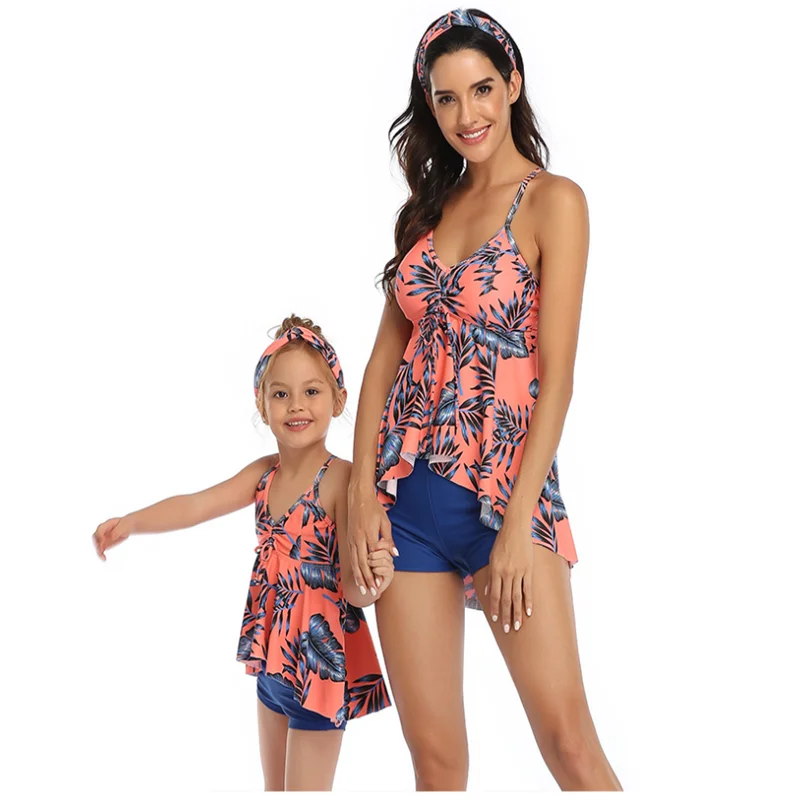 Одежда для купания Мама и я одежда с цветочным принтом купальный костюм мамы