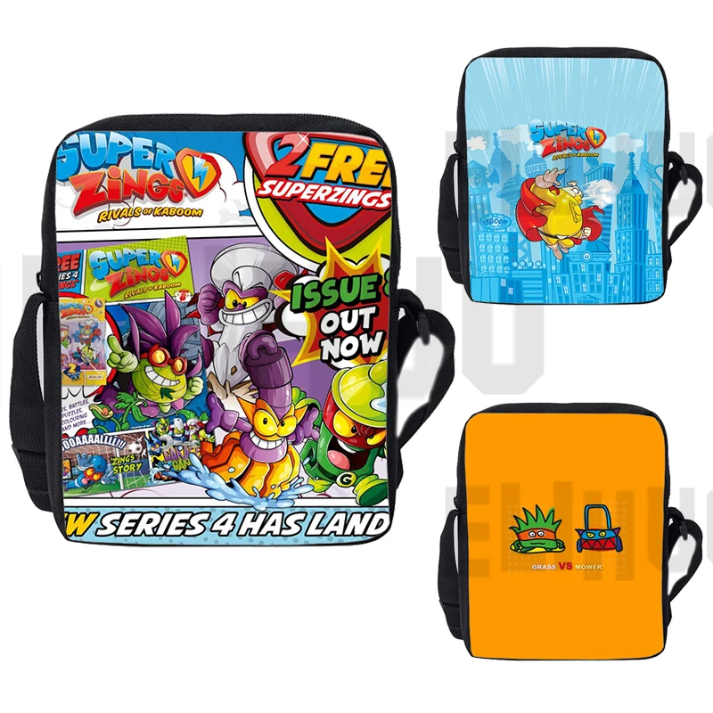 

Детские Водонепроницаемые сумки через плечо с 3d-рисунком аниме Superzings для подростков, мальчиков, девочек, Оксфорд, мини сумка для книг Super Zings,...