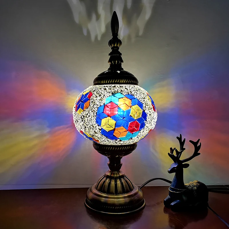 Мозаика Настольная лампа Средиземноморский турецкий стиль спальня исследование