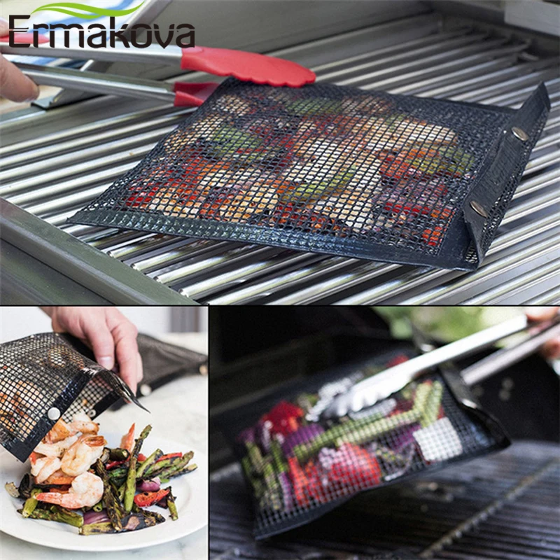 Антипригарная Сетчатая Сумка ERMAKOVA для барбекю выпечки жаростойкая многоразовая