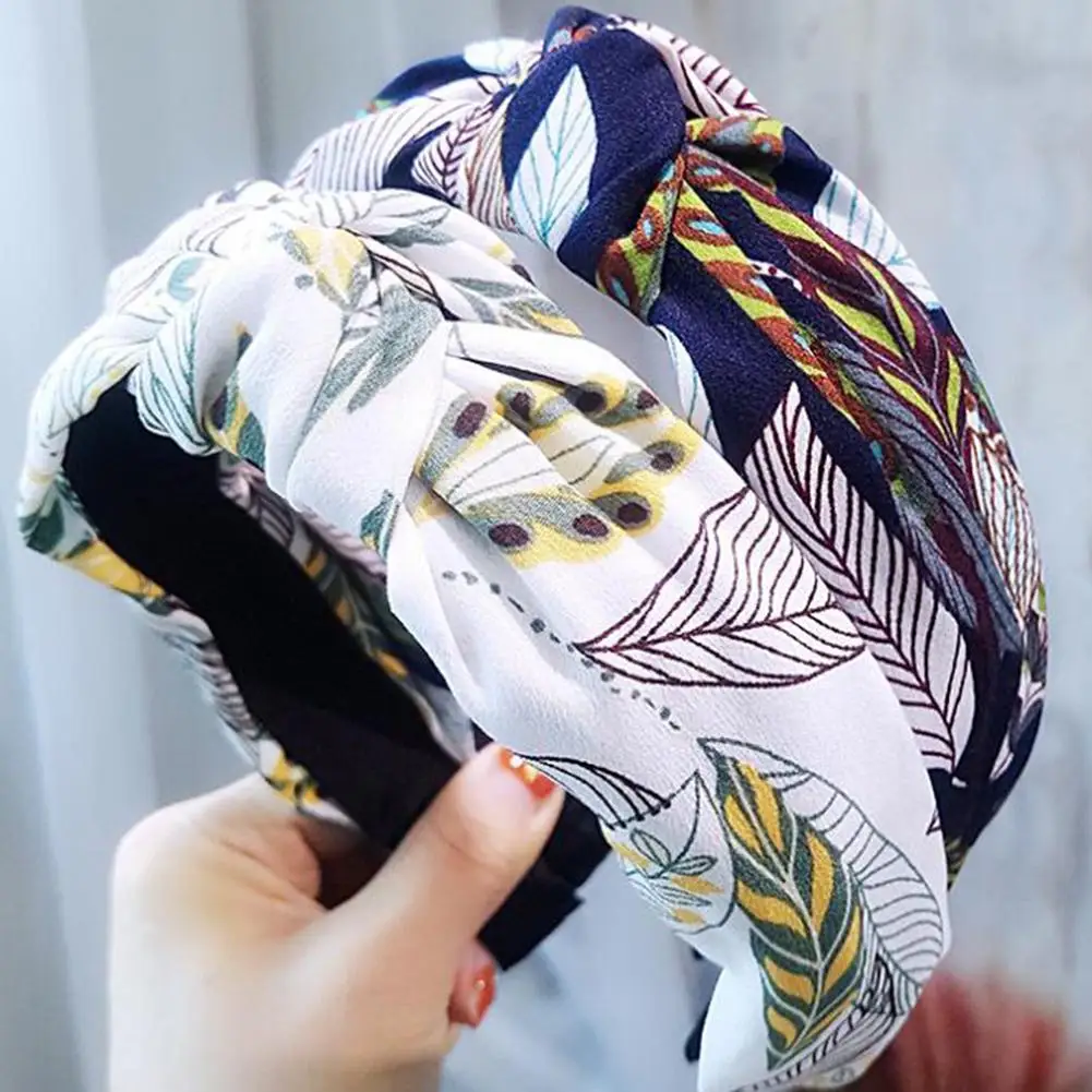 Top Knot Turban Headband Elastic Hairband Hair Accessories for Girls No Slip Stay on Knotted Head Band Women Christmas | Дом и сад