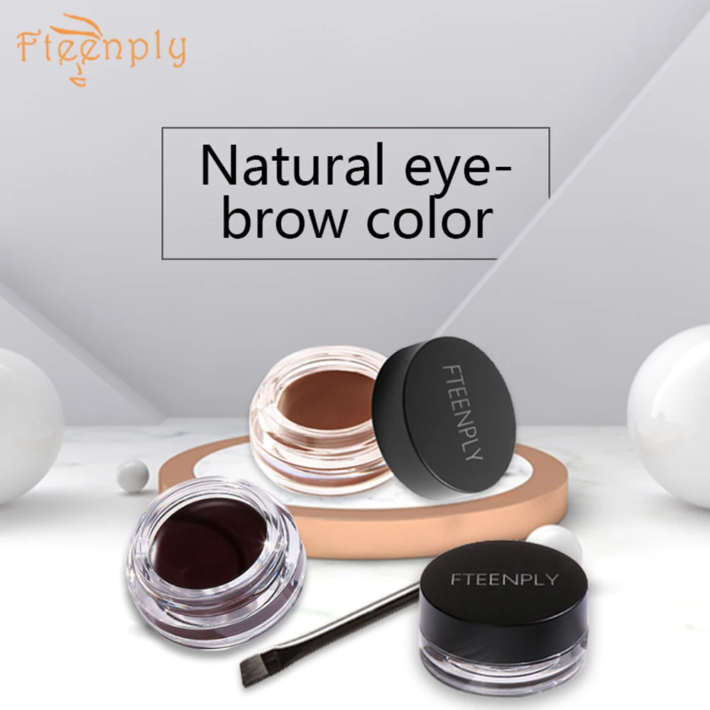 FTEENPLY краска для бровей Гель оттенок натуральный крем глаз с кистью