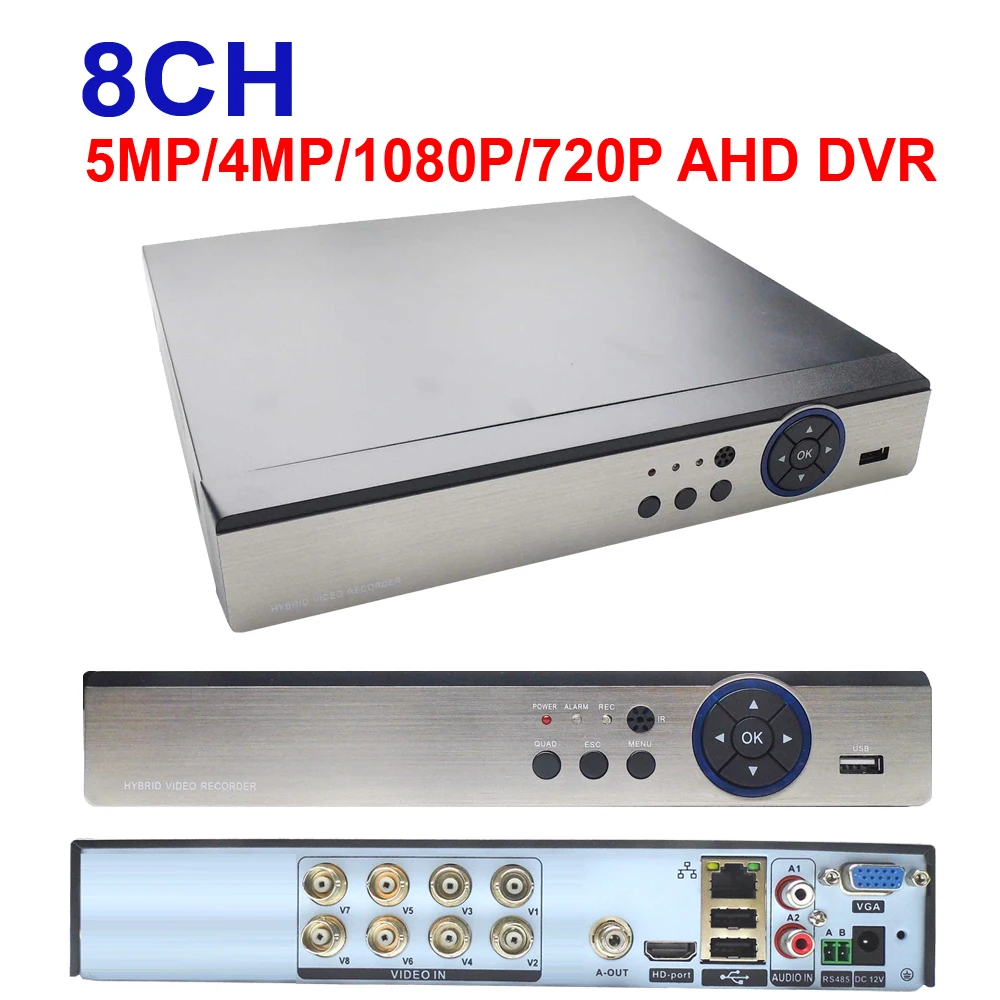 

8CH CCTV AVR NVR DVR HVR Support connection AHD CCTV ip camera 1080p 1080N 8 channel