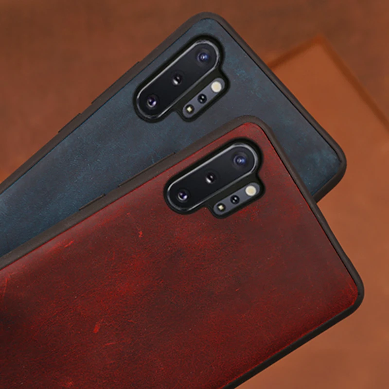 Чехол для мобильного телефона Samsung S7 S8 S9 S10 Plus Note 8 9 10 A20 A30 A50 A70 Crazy Horse кожа чехол A5 A7