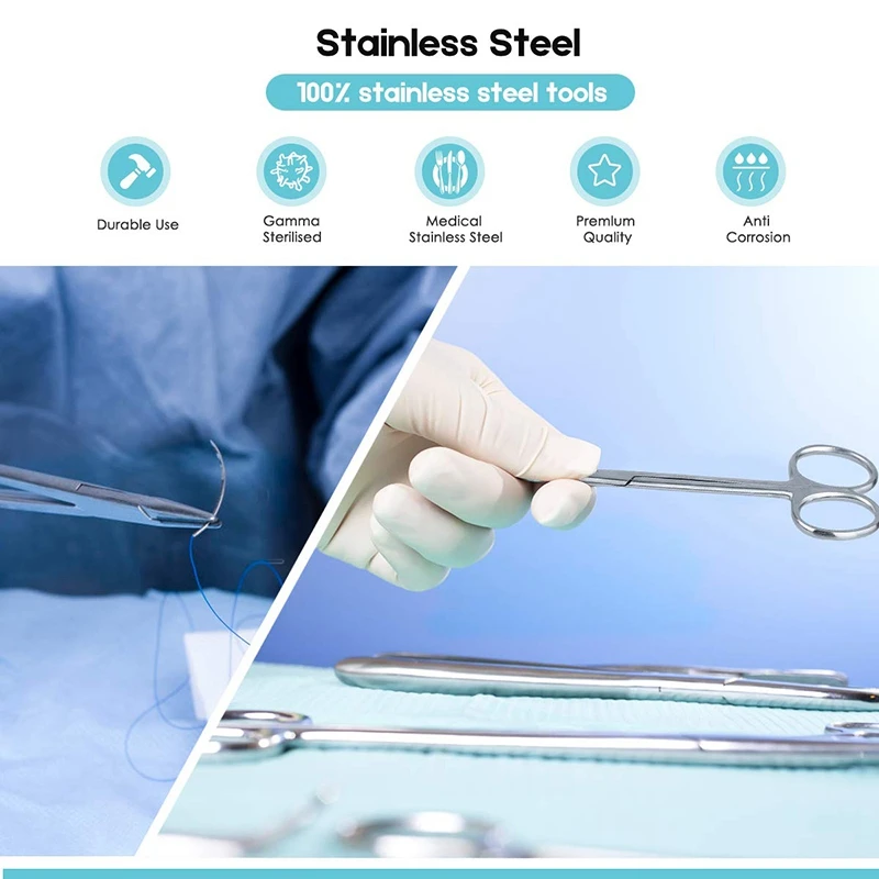 

Complete Suture Kit for Students,Including Silicone Suture Pad and Suture Tool Practice Suture Kit for Suture Training