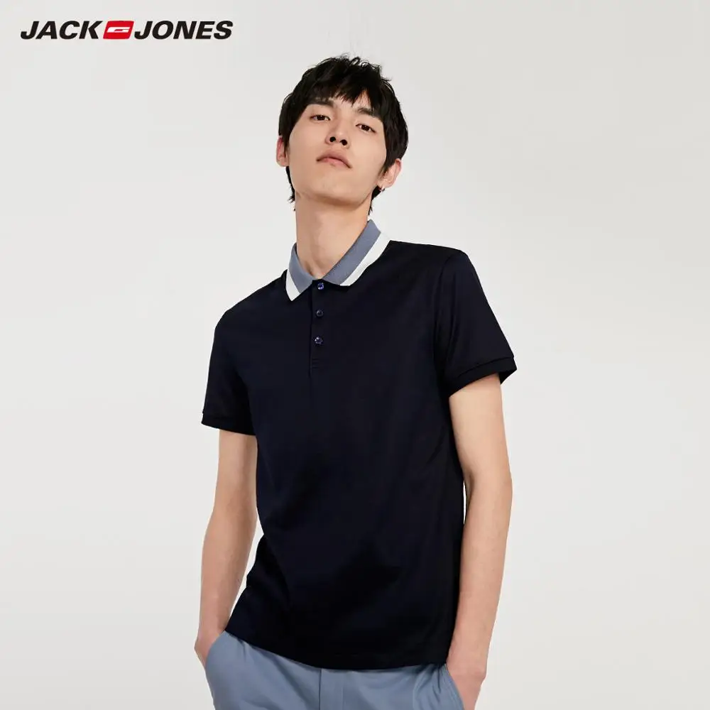 JackJones мужская деловая Повседневная приталенная рубашка поло с контрастным
