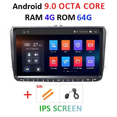 DSP ips для Volkswagen VW Skoda Octavia golf 5 6 passat B6 jetta polo tiguan 2 Din Android 10 автомобильный Радио gps мультимедийный dvr 4G FM - Цвет: 4G 64G IPS