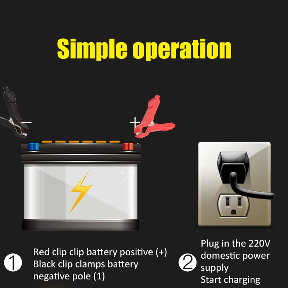 

New Durable 12V 5A Pulse Repair Charger with LCD Display Motorcycle Car Battery Charger AGM Deep Cycle GEL Lead-Acid Charger