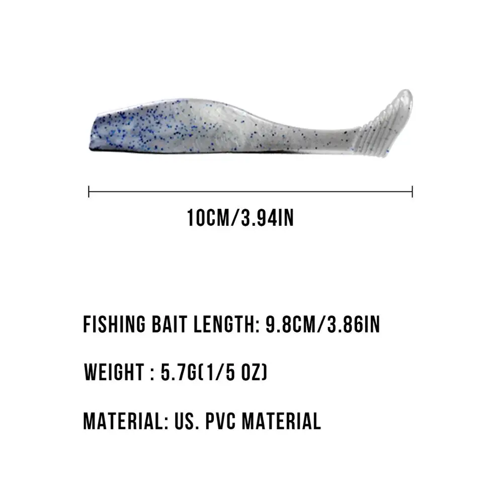 Мягкая рыболовная приманка 10 шт./лот 100 мм 5 7 г джиг-воблер в виде червя для ловли