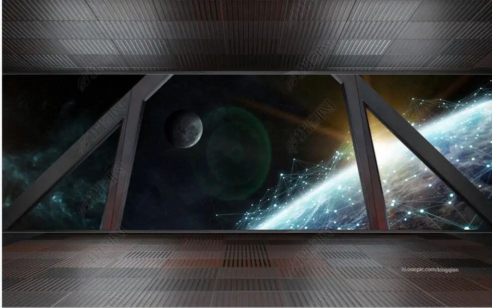 Настенные 3D-обои на заказ фотообои с изображением космического корабля Портола