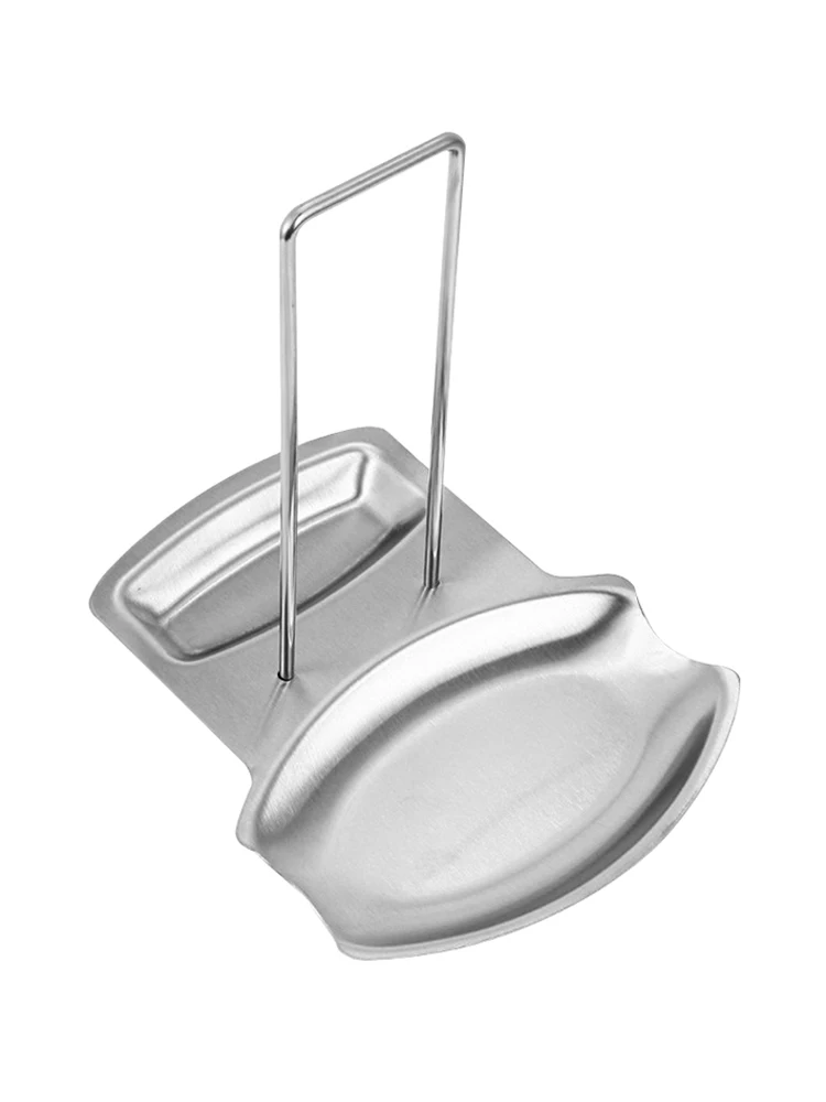 

1pc Stainless Steel Pan Cover Pan Lid Rack Stand Spoon Holder Storage Kitchen Tools Soup Rests Stove Organizer