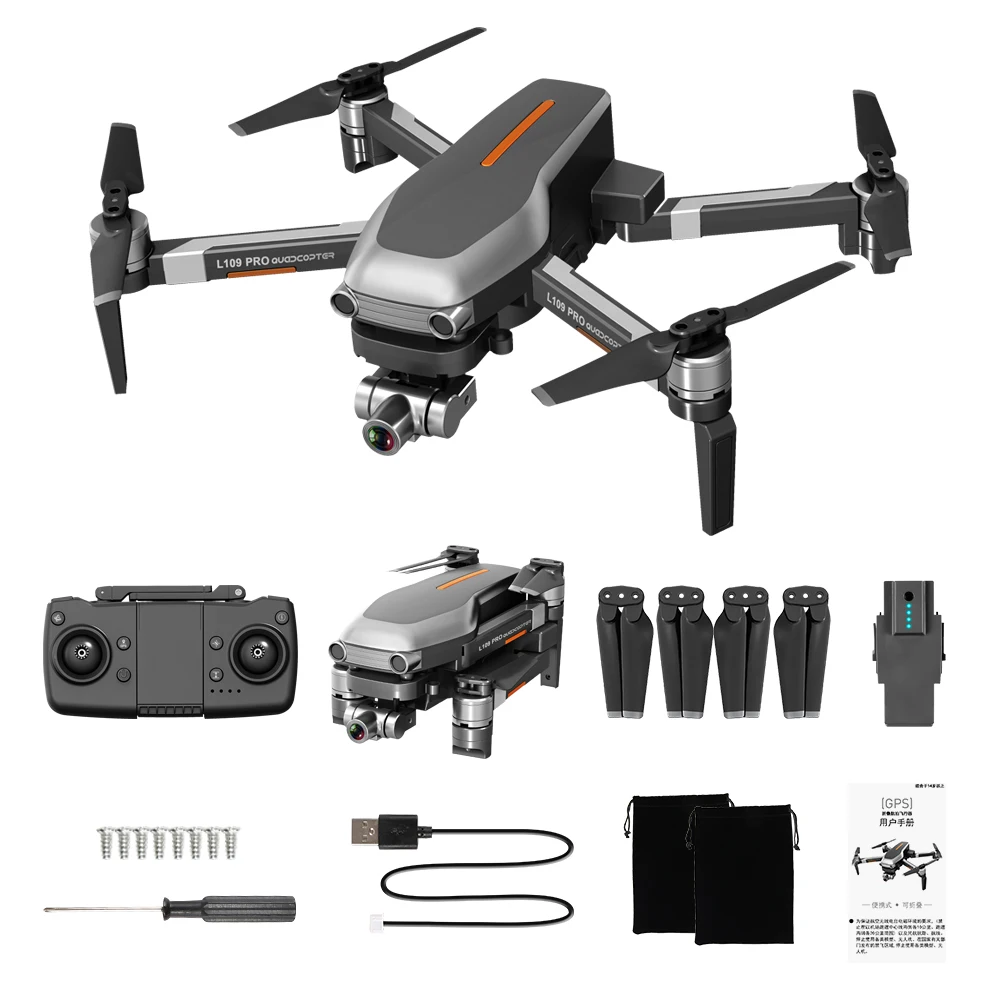 Дрон с двухосевой стабилизационной камерой 4K HD GPS WIFI FPV радиус 5G м | Игрушки и хобби