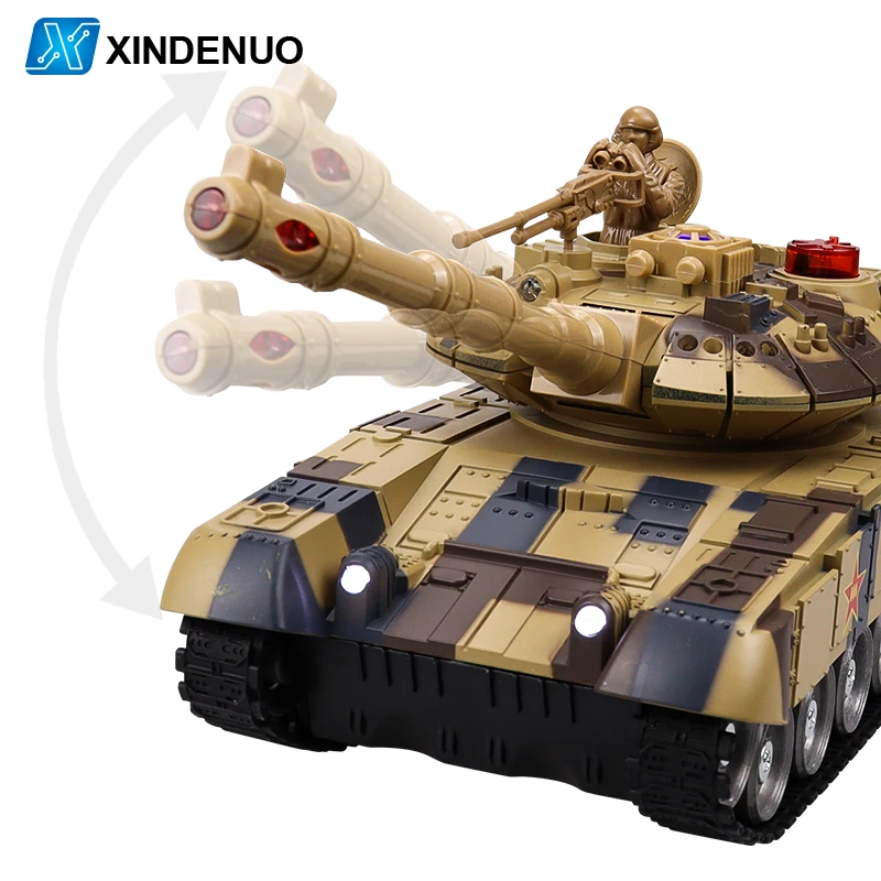 rc tank 2.4G radio controlled car with Analog sound lights Infrared battle war Tank Off-road Tracked heng long Toys for boy gift | Игрушки и