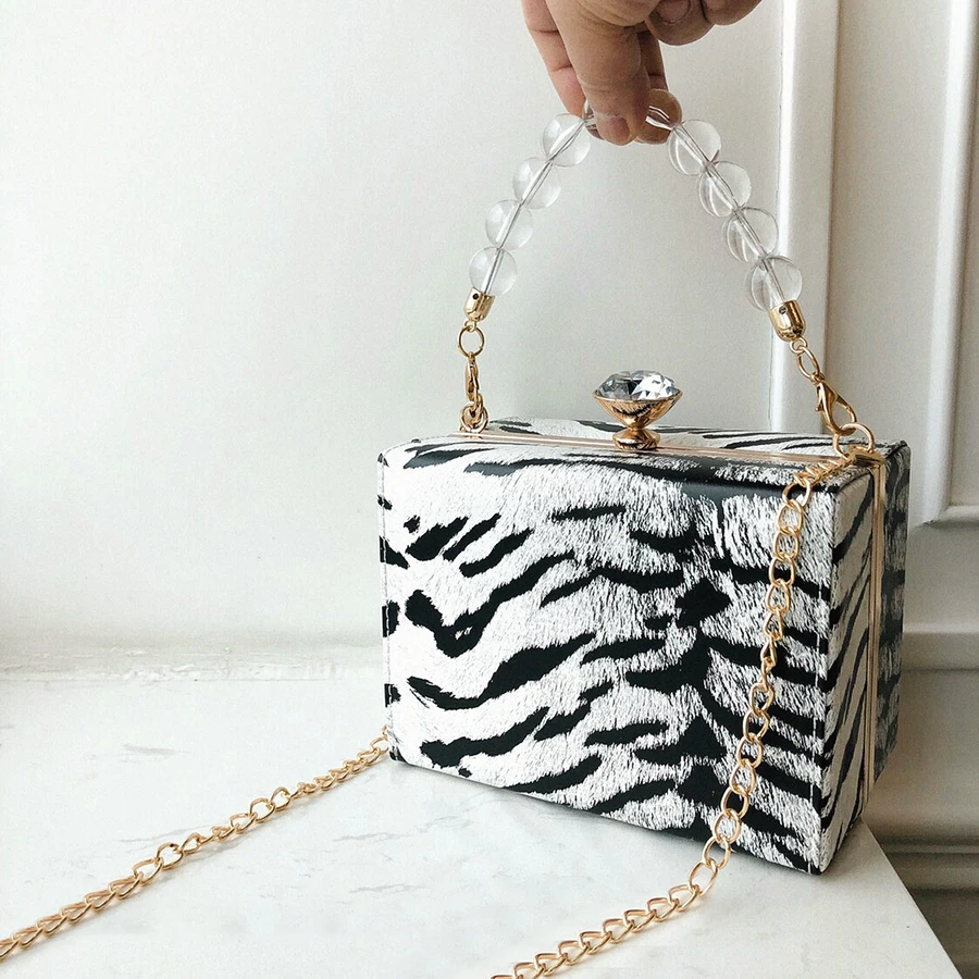 Женская сумочка с леопардовым принтом Маленькая вечерняя сумка на плечо