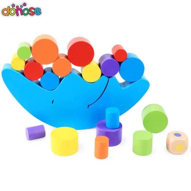 Деревянная Луна баланс игра Дети Развивающие игрушки для детей деревянные