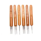 Профессиональный крючок для дредов из натурального бамбука, 0,5 мм 0,75 мм, 1 крючок, 2 крючка, 3 крючка, игла для дреды, игла для блокировки