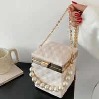 small box bags for women leather handbags high quality diamond lattice messenger bag female cross body chains shoulder bag girl