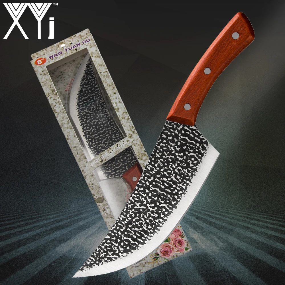 XYj охотничий нож для кемпинга мясника Высокоуглеродистый 8 дюймовый шеф
