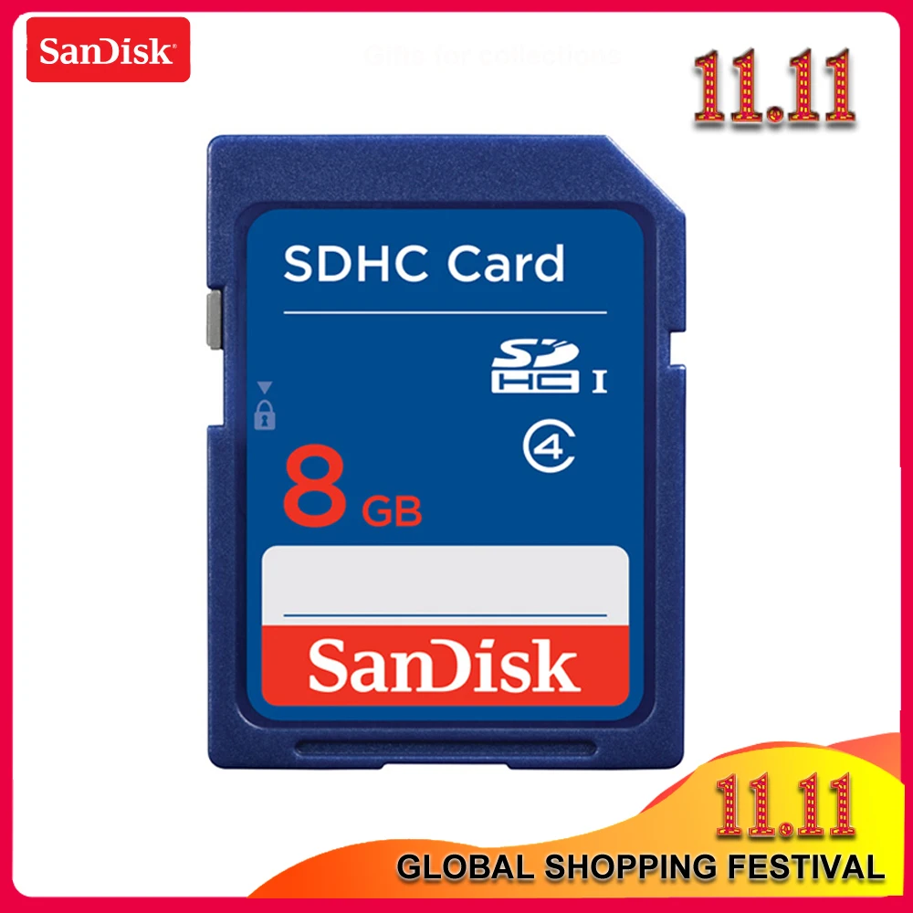 100% Оригинал SanDisk 8 Гб sd-карта класс 4 SDHC карта памяти C4 SD для камеры Поддержка