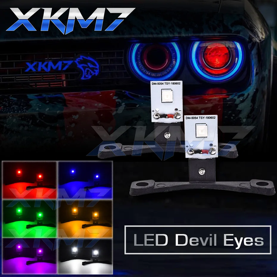 XKM7 светодиодный Devil Eyes Demon тюнинг для 3 0 дюймов Hella 3R/Koito Q5/WST проектор фары линзы