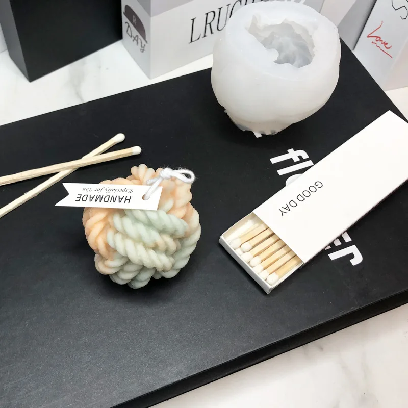 

Ball of yarn Shape 3D Candle Mould Mousse Cake Moulds For Ice Creams Chocolates Cake Mold Pan Bakeware