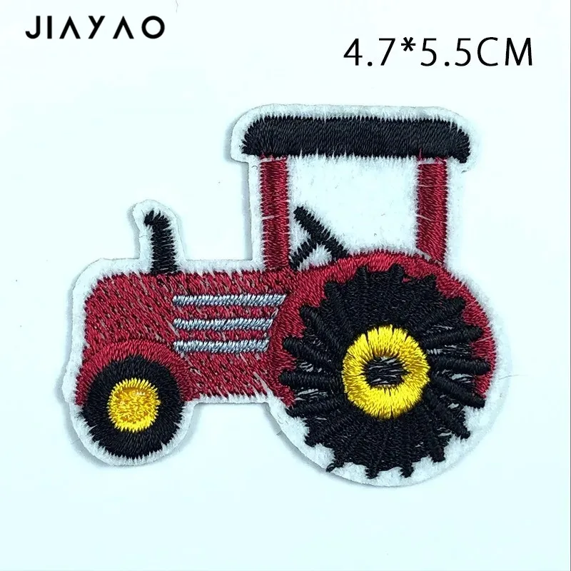 Вышивка патч мультфильм DIY автомобиль цвет мотоцикл подводная лодка трактор для детской одежды термо-клейкие наклейки для одежды - Color: 1