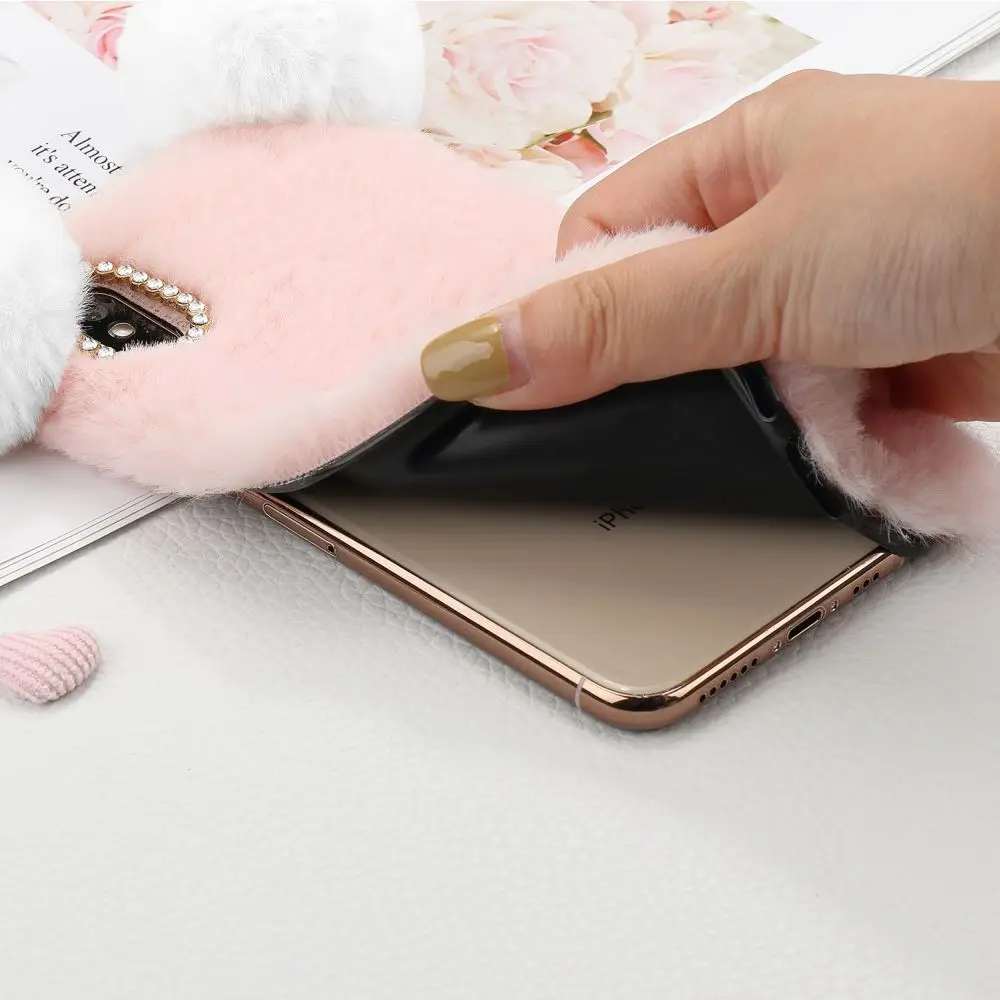 Чехол для телефона LAPOPNUT Роскошный милый теплый плюшевый чехол с объемными