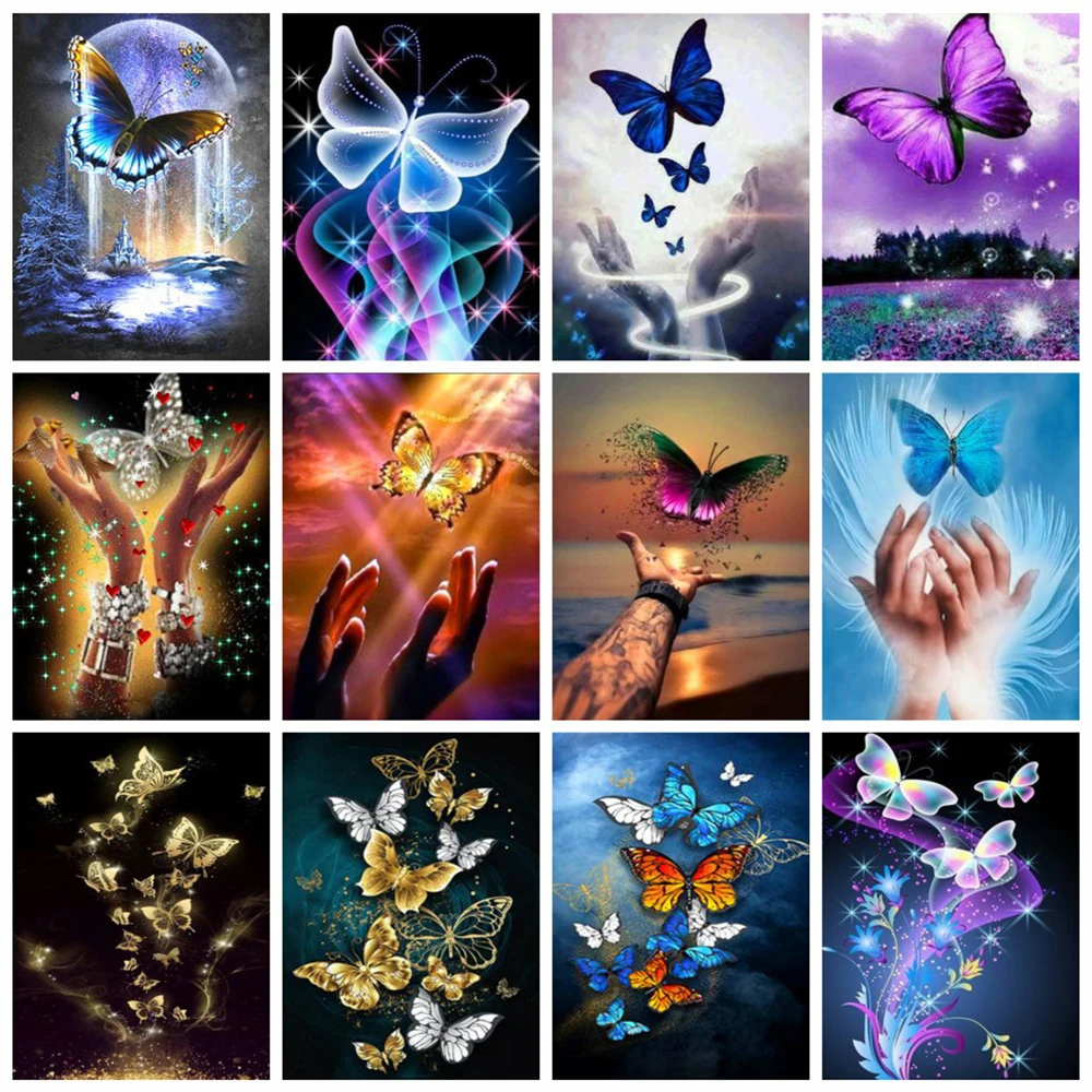 

5D Diamond Painting Butterfly DIY Diamond Embroidery Full Square Diamond Mosaic Diamond Paint Portrait Pictures of Rhinestones