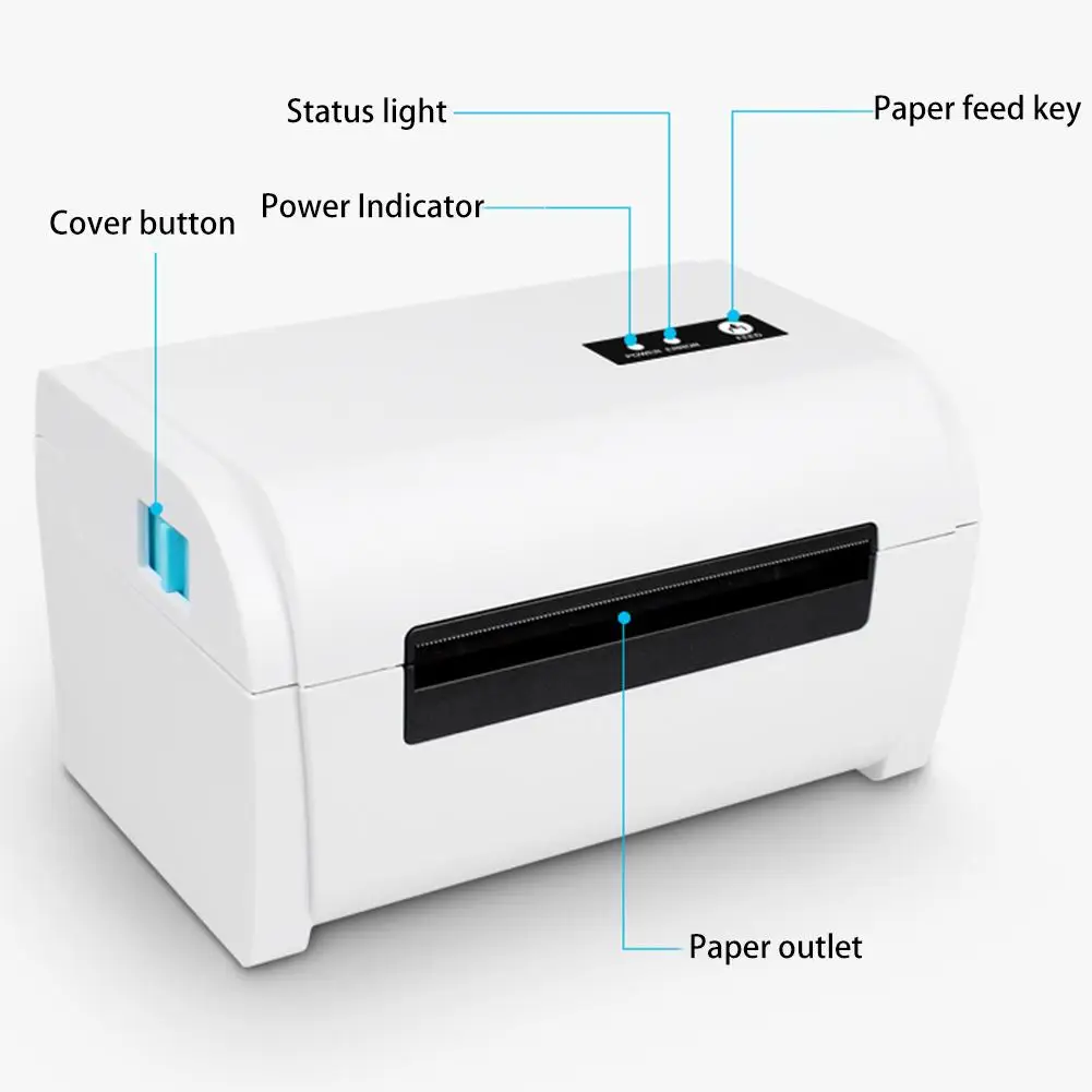110 мм принтер для этикеток Термальный чековый QR кода штрих Bluetooth USB скорость 160