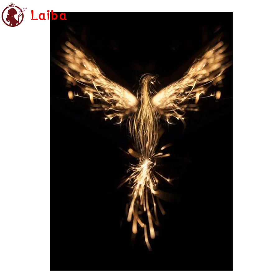 

3d diamond embroidery Abstract art, golden bird Diy full diamond painting stitch cross mosaic picture rhinestones home art