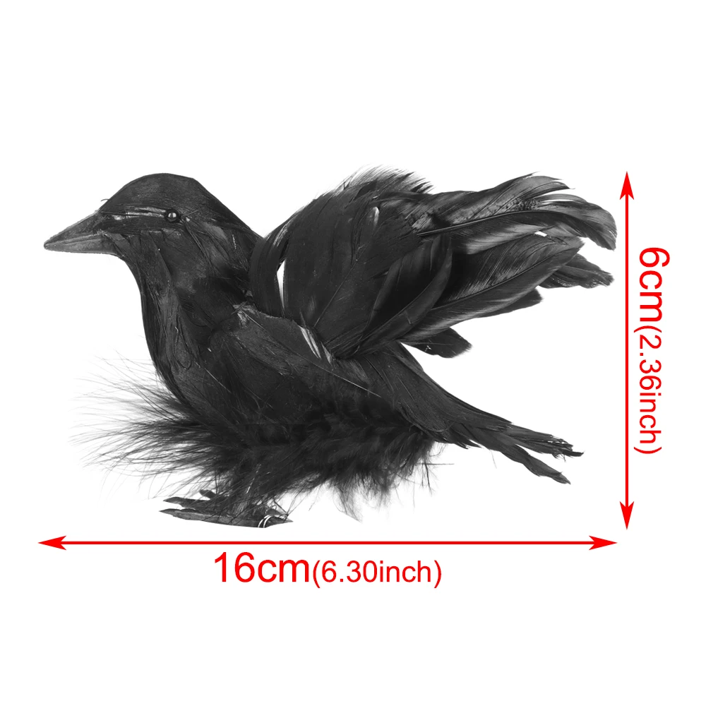 Искусственная ворона черная птица Ворон реквизит декор для Хэллоуина витрина