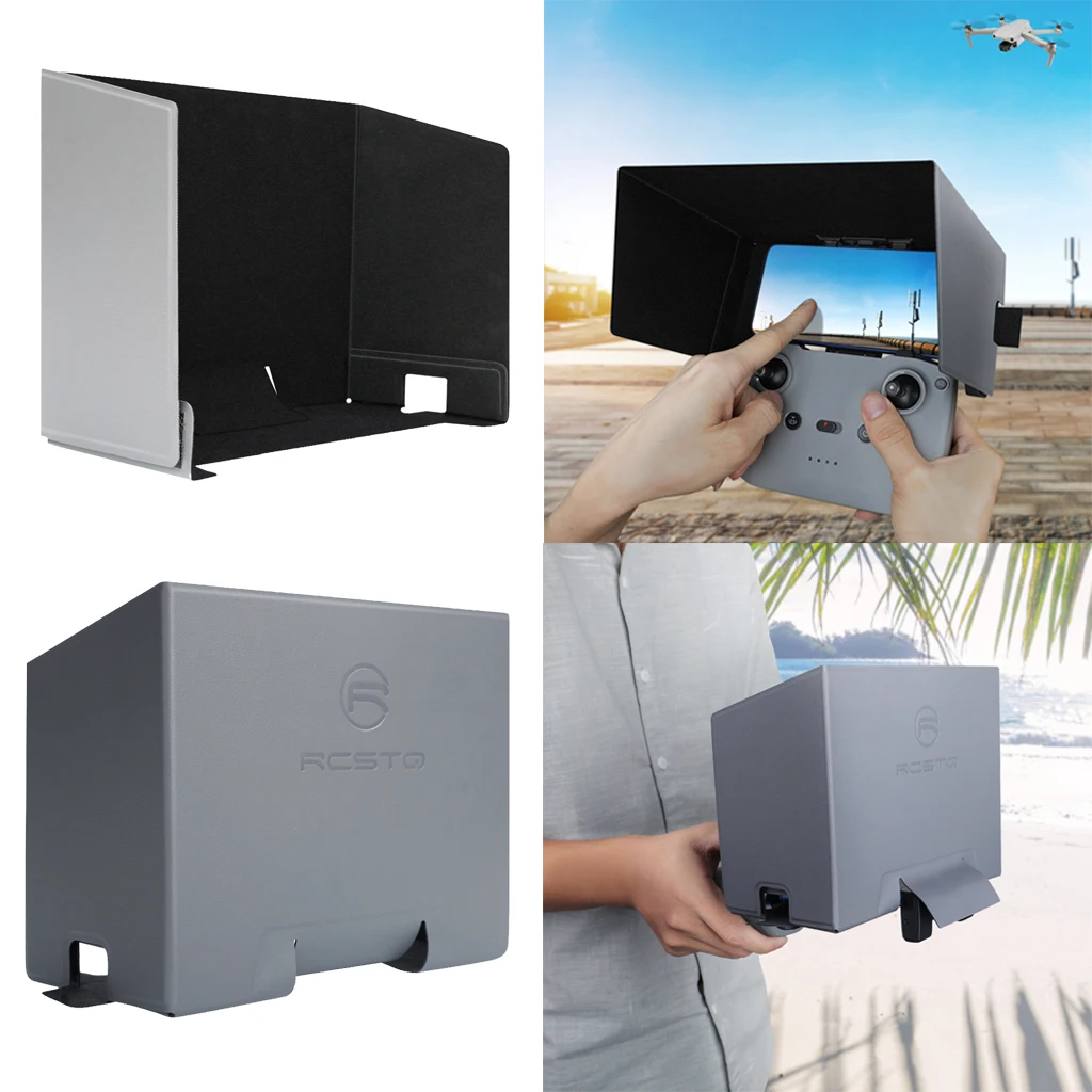 mobile phone screen foldable sunshade remote controller sun hood for dji mavic air 2 drone parts accessories free global shipping