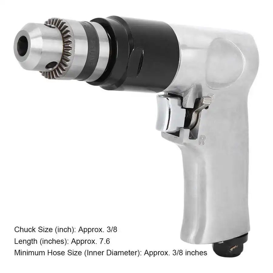 

3/8inch Reversible Air Drill,Super Duty Reversible Air Drill Gear Drilling Perforation Tools 1800 RPMS