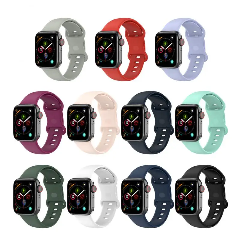 Силиконовый ремешок из ТПУ для Apple Watch 7/iwatch SE сменный Спортивный Браслет 10 цветов