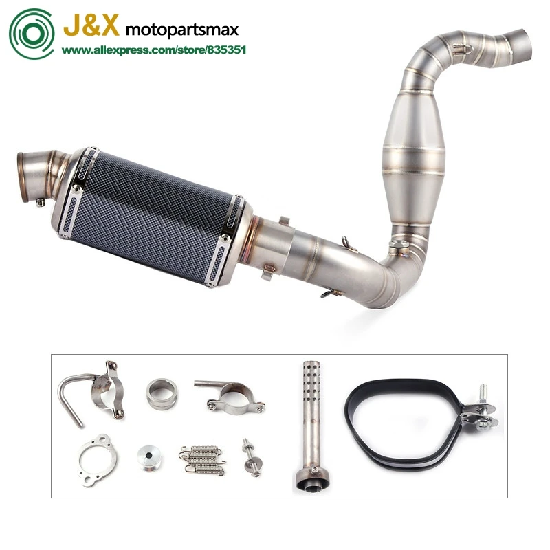 

Motorcycle Full System Exhaust Muffler Escape Slip On for bmw G310R G310GS G 310R G 310GS Middle Contact Pipe With DB-KILLER