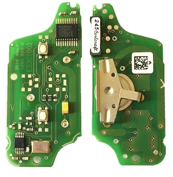 KEYECU 2 кнопки 433 МГц ASK FSK PCF7941 CE0523 для Peugeot 207 307 308 407 Citroen C2 C3 C4 C5 C6 откидной