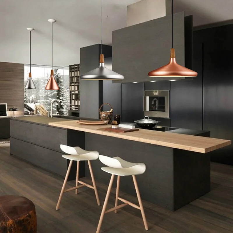 Винтажный промышленный светильник медный/черный цвет подвесной американский