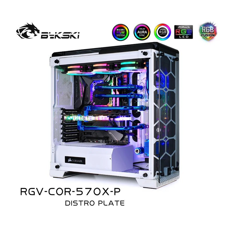 Акриловая доска BYKSKI для водяных каналов подходит CORSAIR 570X чехол компьютера блока