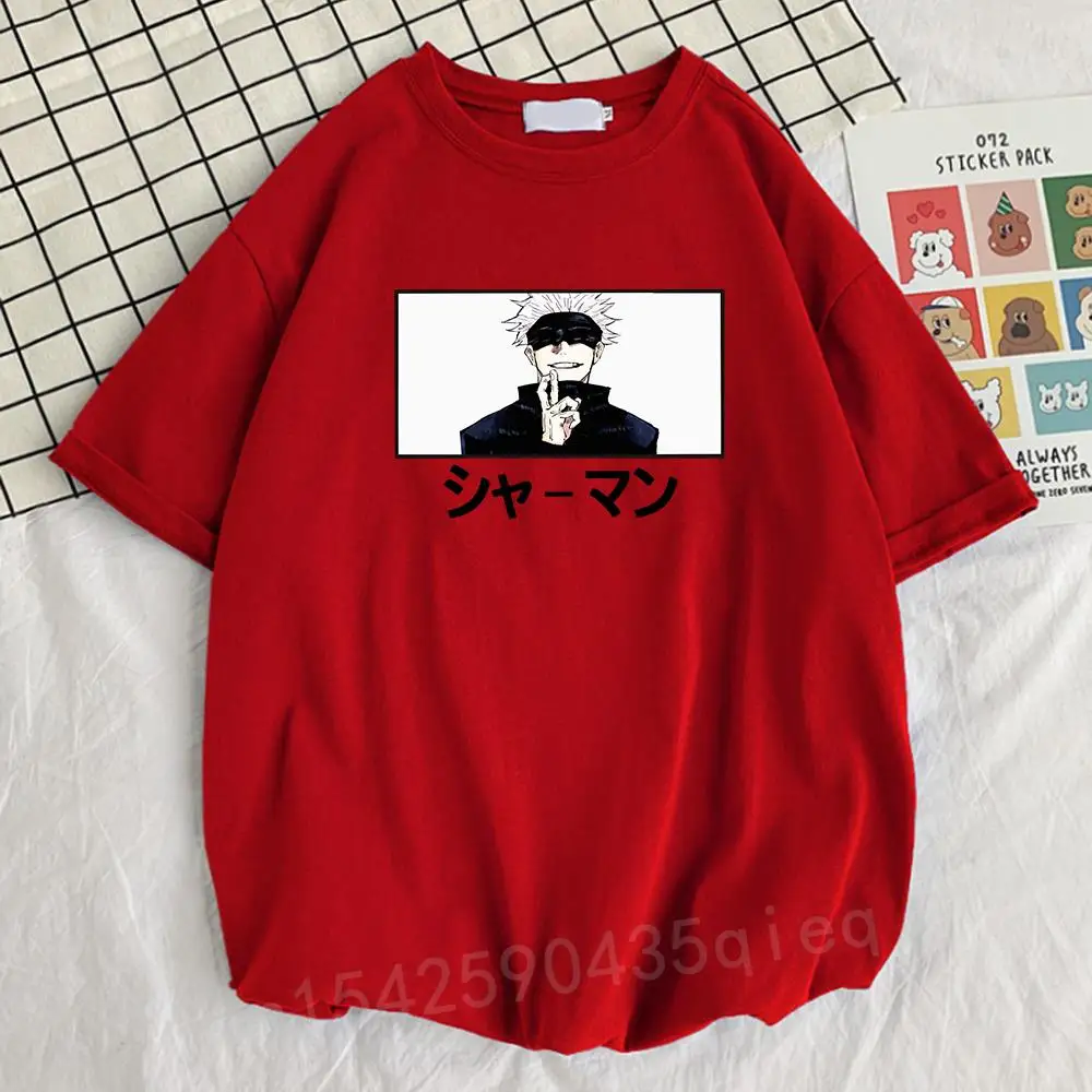 

Satoru Gojo Shaman Funny Print Men's Tshirt Graphic Vintage Tshirts Funny Funny T-Shirt Street Fit Man Short Sleeve